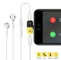 Miniatyrbild 1 av 2: Mini Dual Lightning Adapter till iPhone 7/8/X /XS/XS MAX/XR  (Svart/Gul)