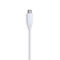Miniatyrbilde 1 av 3: Rund ladekabel MicroUSB til USB-A 0,3m Hvit