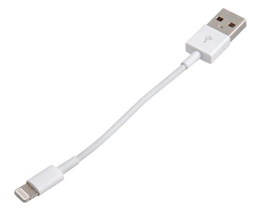 Short Lightning kompatibel med USB-kabel - Vit