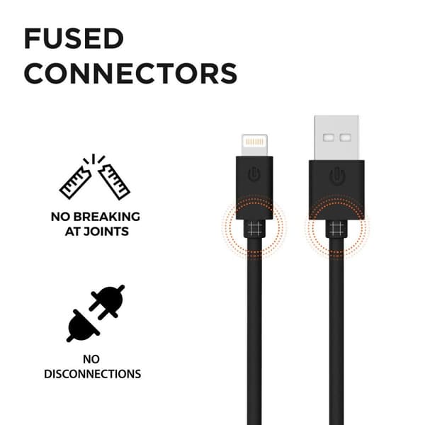 G-SP Laddkabel iPhone/iPad/Airpods MFi 3 meter - Svart