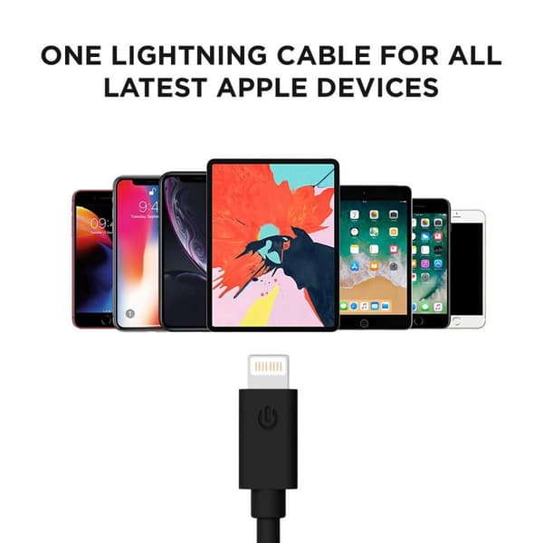 G-SP Laddkabel iPhone/iPad/Airpods MFi 3 meter - Svart