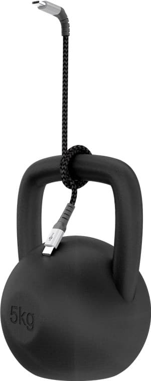 Micro-USB till USB-A textilkabel med metallkontakter 2 m