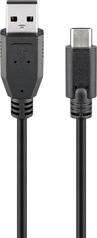 USB 2.0-kabel (USB-C™ til USB A), sort
