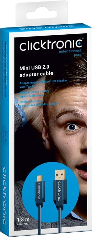 Adapterkabel från USB A till USB Mini B 2.0