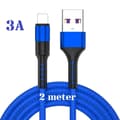 Miniatyrbild 1 av 2: 2m - BLÅ - Lightning 3A - /kabel/laddsladd/ snabbladdning