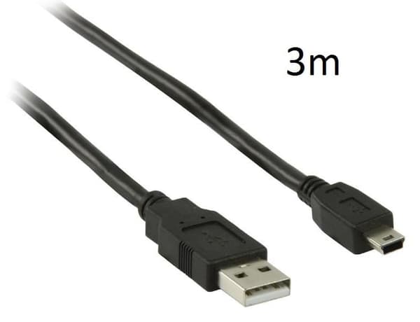 PS3 Laddkabel 3m Laddarkabel Sony Playstation 3 3 meter 3m