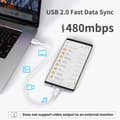 Pikkukuva 6 / 6: NÖRDIC 1m USB 2.0 USB-C–C -kaapeli 2,4A 480Mbps 12W