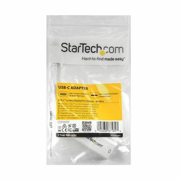USB C til Mini DisplayPort-adapter Startech CDP2MDP Hvid 4K Ultra HD