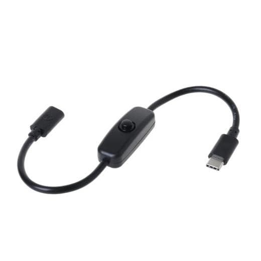 Kabel med On-off Funktion Typ USB C Hane till Hona C för Raspberry Pi 4 och Android m.fl.