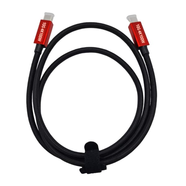 NÖRDIC 1,5m USB3.2 Gen2 SuperSpeed ​​​​USB 10Gbps USB-C til C nylonflettet kabel med strømforsyning 100W, 4K60Hz video og Emarker