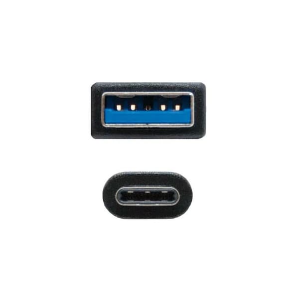 USB A til USB C Kabel NANOCABLE 10.01.4002 2 m Svart
