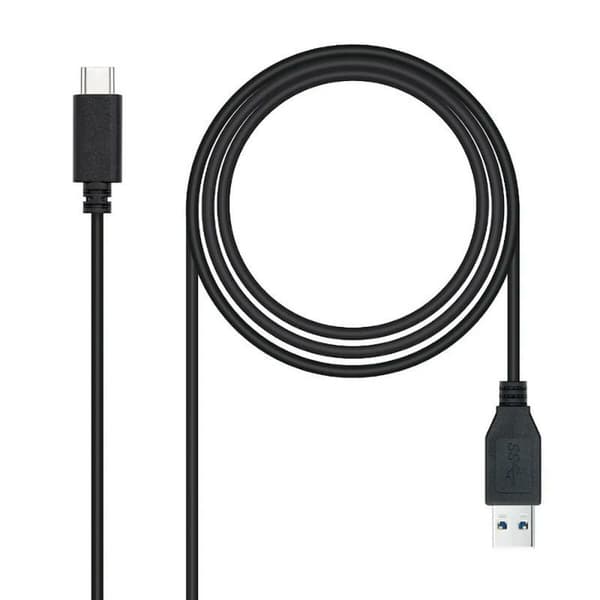 USB A til USB C Kabel NANOCABLE 10.01.4002 2 m Svart