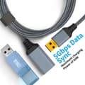 Miniatyrbild 6 av 7: Nylon USB 3.0 Datakabel Datorkamera Skrivarförlängningskabel Snabbladdning Grå 5 m
