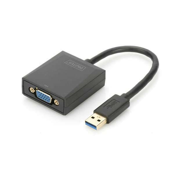 USB 3.0 til VGA-adapter Digitus DA-70840 Sort
