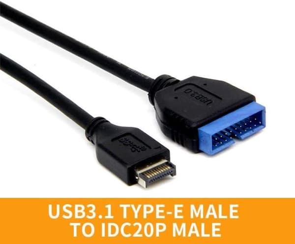 NÖRDIC USB Type-E - 20-nastainen USB-otsikkosovitin 30cm