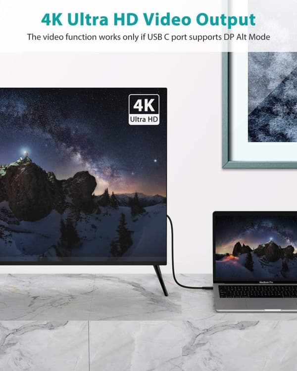 USB IF-certificeret 1m USB3.2 Gen2 SuperSpeed ​​​​USB 10Gbps USB-C til C-kabel med strømforsyning 100W, 4K60Hz video og Emarker