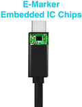 Miniatyrbillede 6 af 9: USB IF-certificeret 1m USB3.2 Gen2 SuperSpeed ​​​​USB 10Gbps USB-C til C-kabel med strømforsyning 100W, 4K60Hz video og Emarker