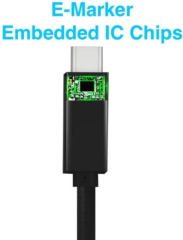 USB IF-certificeret 1m USB3.2 Gen2 SuperSpeed ​​​​USB 10Gbps USB-C til C-kabel med strømforsyning 100W, 4K60Hz video og Emarker