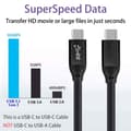 Miniatyrbillede 9 af 9: USB IF-certificeret 1m USB3.2 Gen2 SuperSpeed ​​​​USB 10Gbps USB-C til C-kabel med strømforsyning 100W, 4K60Hz video og Emarker