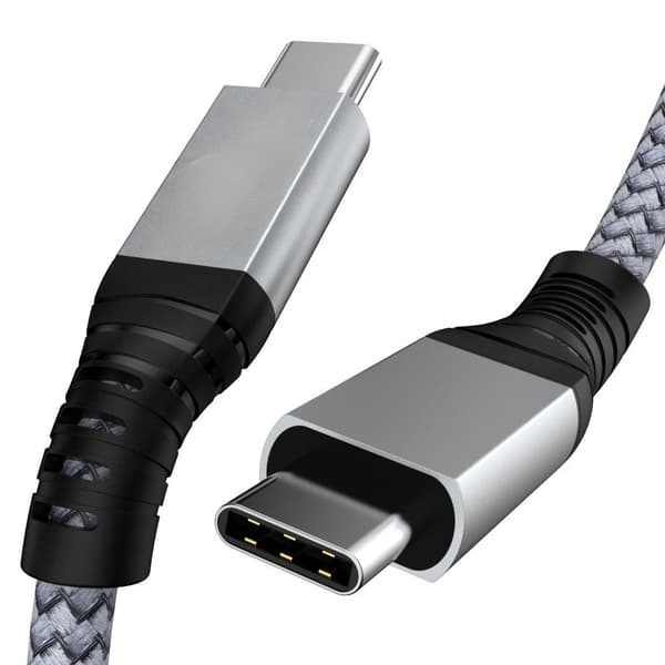 INF USB C -kaapeli, 240 W USB 3.2 -kaapeli USB-C uroskaapeli 20 Gbps, Nylon Type C -latauskaapeli, yhteensopiva MacBook Pron 16" kanssa 2 m
