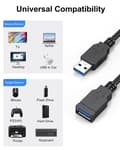 Pikkukuva 2 / 6: NÖRDIC USB 3.0 tyyppi A jatkojohto 2m