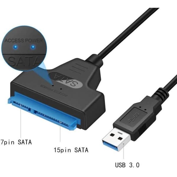 SATA-kablar Wanyuda USB 3.0 till SATA III Converter Adapter Kabel upp till 6 Gbps SATA till USB Converter Ex 192293