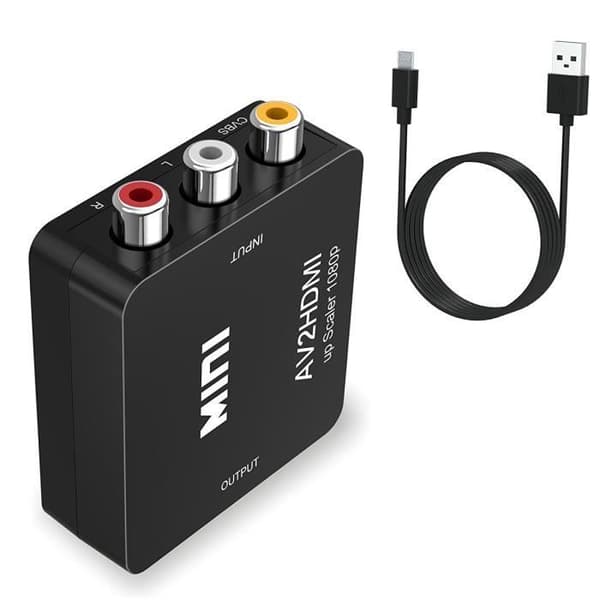 Analog Audio Converter Adapter Mini RCA AV till HDMI Composite AV2 HDMI Converter 1080P HDTV DVD