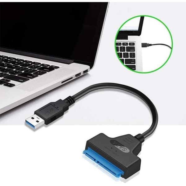 SATA-kablar AITOCO Sata-USB-adapterkabel, USB 3.0 till SATA III-adapterkabel med UASP SATA till U-omvandlare 194116
