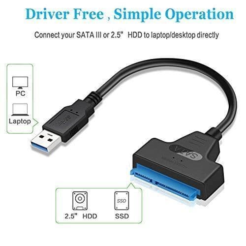 EasyULT USB 3.0 till SATA III-adapter, Super Speed USB 3.0 till SATA C-enhet