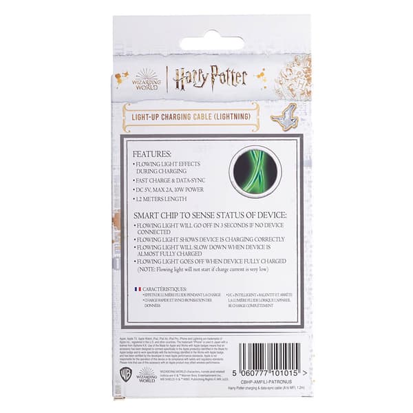 USB A til Lightning Light-Up 1,2m MFI Patronus