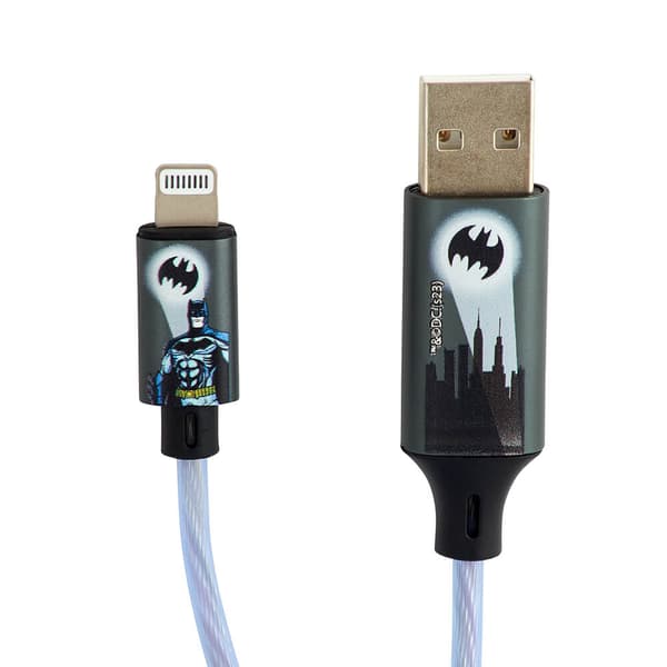 USB A Til Lightning Light-Up 1,2m MFI Bat logo