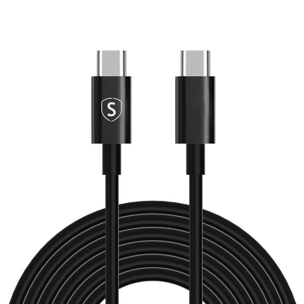 SiGN Snabbladdningskabel USB-C till USB-C 60W, 3A, PD, 3m - Svart
