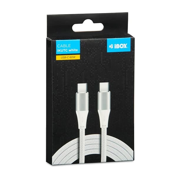 Kabel USB C Ibox IKUTC1W Vit 1 m