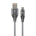 Pikkukuva 1 / 2: USB A - USB C kaapeli GEMBIRD CC-USB2B-AMCM-1M-WB2 Harmaa Valkoinen/Harmaa 1,8 m