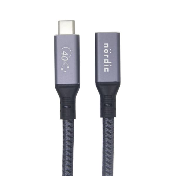 NÖRDIC USB 4 forlængerkabel 1m 40Gbps 240W 8K60Hz