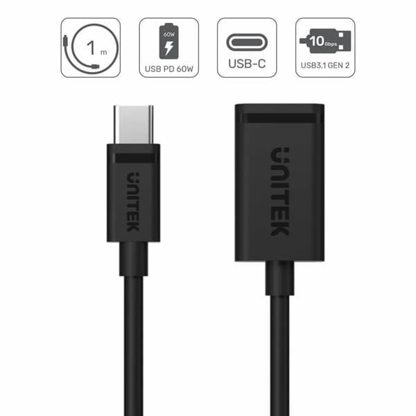 USB-C-kabel til USB Unitek C476BK-1M 1 m