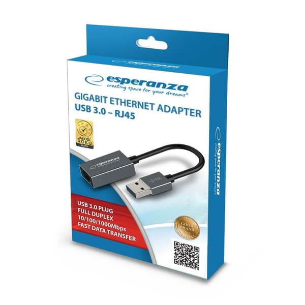 USB til ethernet-adapter Esperanza ENA101 18 cm