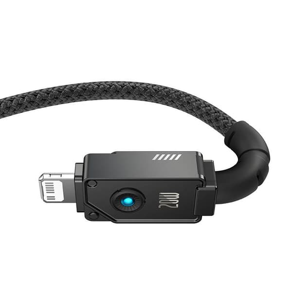 Baseus Unbreakable USB C to iP cable 1 m 20 W Black