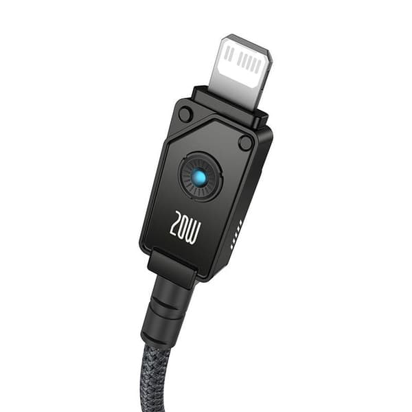 Baseus Unbreakable USB C to iP cable 1 m 20 W Black