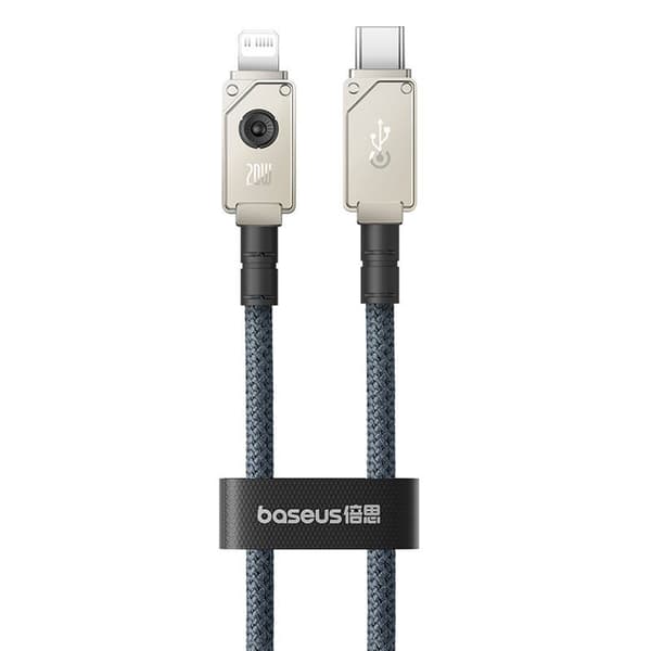 Baseus Unbreakable USB C to iP cable 1 m 20 W White