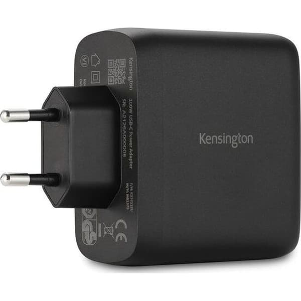 Kensington 100W USB-C GaN-strömadapter kompatibel med MacBooks, iPads, ytenheter och mer