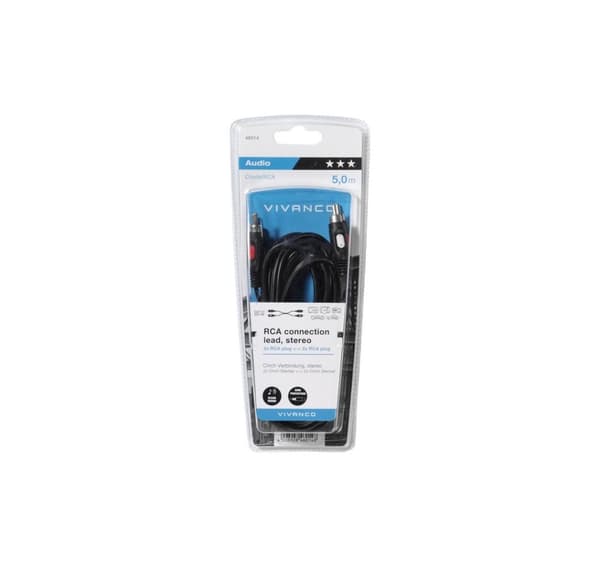 Vivanco kabel 2xRCA - 2xRCA 5m (46014)