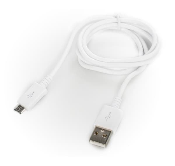 Platinetkabel microUSB 1m, vit