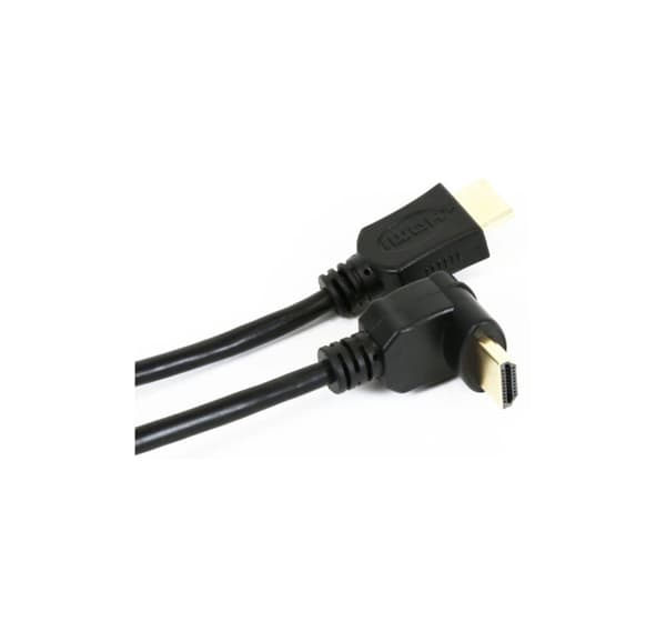 Omega-kaapeli HDMI-HDMI 5m angeled (41854)