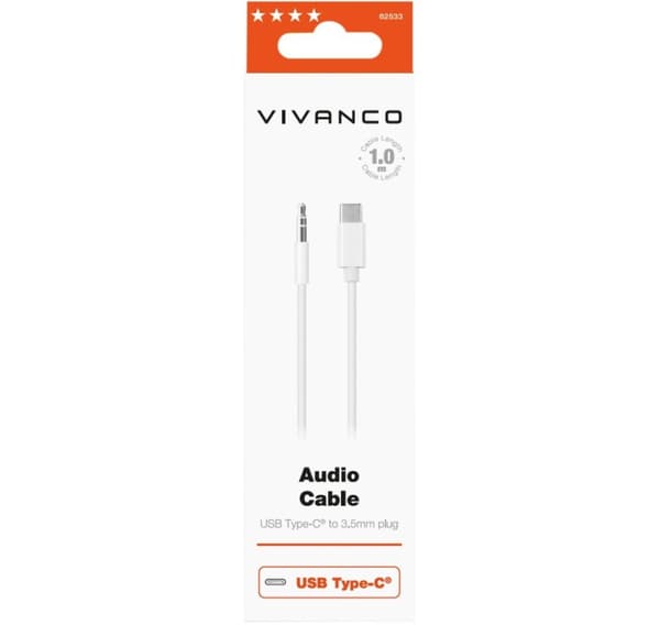 Vivanco kabel USB-C - 3,5 mm 1m (62533)