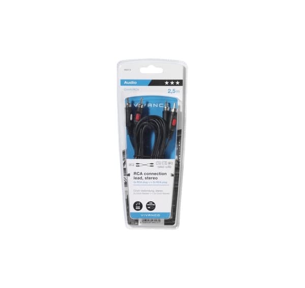 Vivanco kabel 2xRCA - 2xRCA 2,5m (46013)
