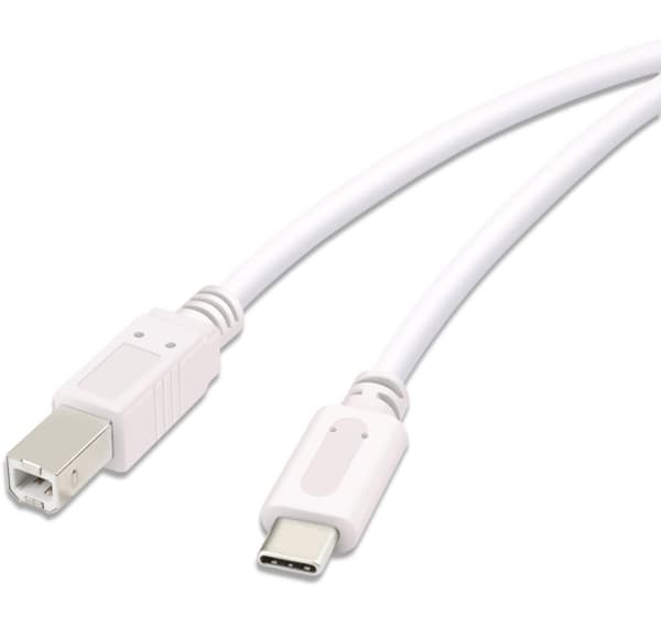 Vivanco kabel USB-C - USB-B 1,8m, vit (45355)