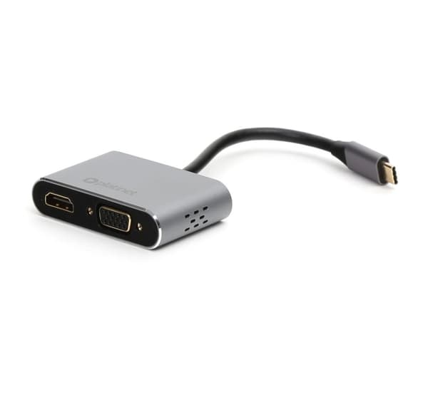 Platinettadapter USB-C - HDMI/VGA (45224)