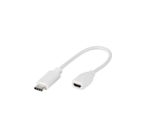 Vivanco-adapter USB-C - microUSB 2.0 10cm (45285)