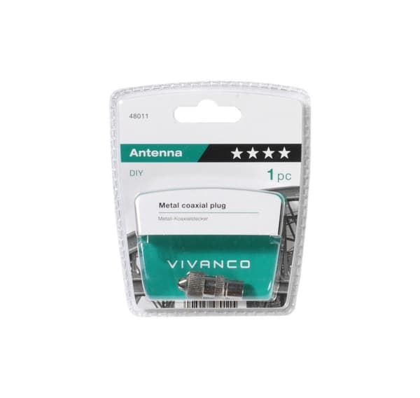 Vivanco koaksialkontakt, metall (48011)